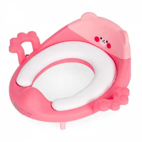 Reductor toaleta cu manere pentru copii Ecotoys PP104 - Roz Reductor toaleta cu manere pentru copii Ecotoys PP104 - Roz