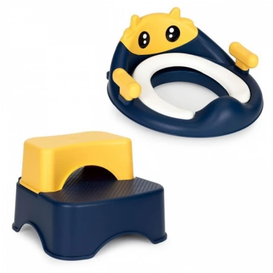 Reductor toaleta cu scara pentru copii Ecotoys HA-P17-18 - Bleumarin Reductor toaleta cu scara pentru copii Ecotoys HA-P17-18 - Bleumarin