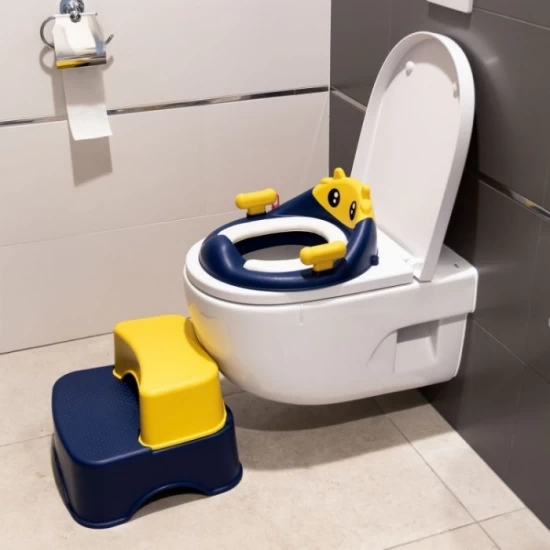 Reductor toaleta cu scara pentru copii Ecotoys HA-P17-18 - Bleumarin Reductor toaleta cu scara pentru copii Ecotoys HA-P17-18 - Bleumarin