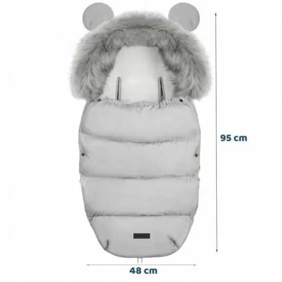 Sac de dormit Ricokids 95 x 48 cm Ricokids Elmi 720002 - Gri deschis