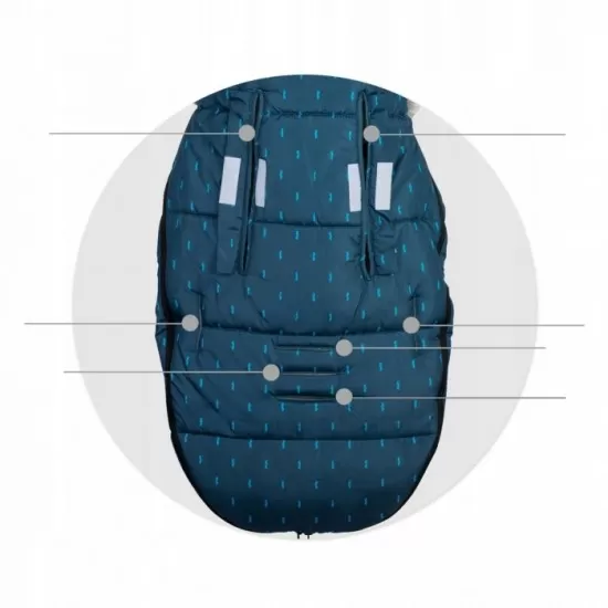 Sac de dormit Ricokids 95 x 48 cm Ricokids Elmi 720004 - Bleumarin cu modele Sac de dormit Ricokids 95 x 48 cm Ricokids Elmi 720004 - Bleumarin cu modele
