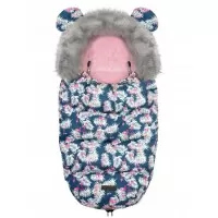 Sac de dormit Ricokids 95 x 48 cm Ricokids Elmi 720012 - Bleumarin cu flamingo