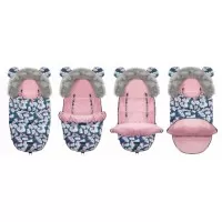 Sac de dormit Ricokids 95 x 48 cm Ricokids Elmi 720012 - Bleumarin cu flamingo
