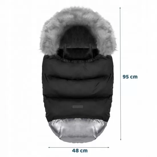 Sac de dormit Ricokids 95 x 48 cm Ricokids Elmi 720014 - Negru cu argintiu Sac de dormit Ricokids 95 x 48 cm Ricokids Elmi 720014 - Negru cu argintiu