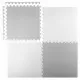 Covoras de joaca 120 x 120 cm Ricokids 7480 - Alb - Gri