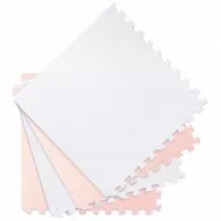 Covoras de joaca 120 x 120 cm Ricokids 7481 - Alb - Roz