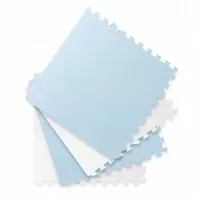 Covoras de joaca 120 x 120 cm Ricokids 7482 - Alb - Albastru