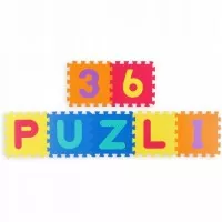 Covoras de joaca 120 x 270 cm cu litere si cifre Ricokids 7487 - Multicolora