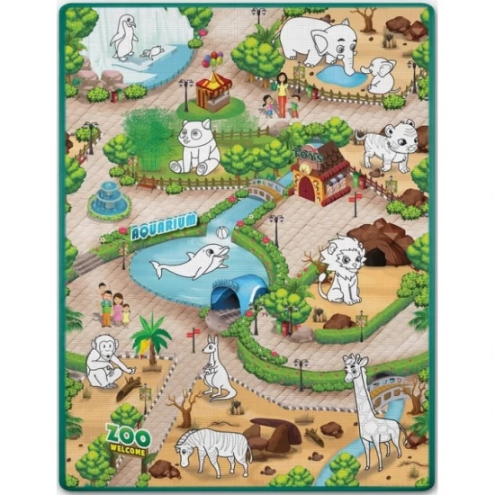 Salteluta de joaca 120 x 92 x 0.3 cm Ricokids RK-343 - Zoo Salteluta de joaca 120 x 92 x 0.3 cm Ricokids RK-343 - Zoo