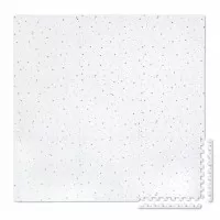 Covoras de joaca 150 x 150 cm Ricokids 7496 - Gri cu stelute