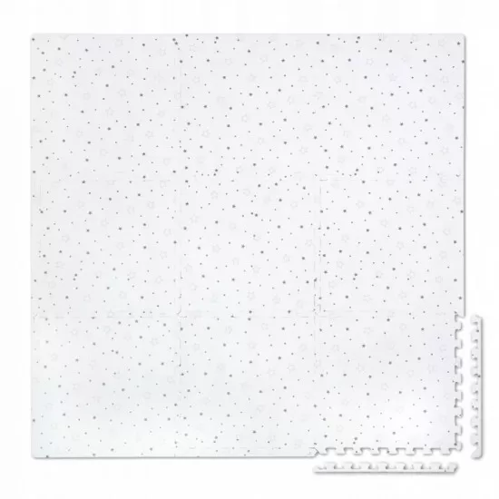 Covoras de joaca 150 x 150 cm Ricokids 7496 - Gri cu stelute Covoras de joaca 150 x 150 cm Ricokids 7496 - Gri cu stelute