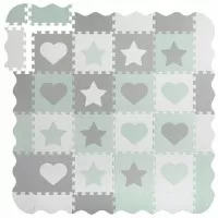 Covoras de joaca 150 X 150 cm Ricokids 7505 - Gri - Mint