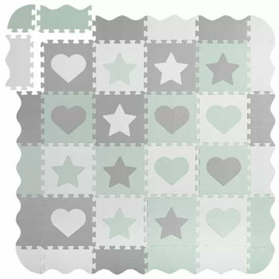 Covoras de joaca 150 X 150 cm Ricokids 7505 - Gri - Mint Covoras de joaca 150 X 150 cm Ricokids 7505 - Gri - Mint