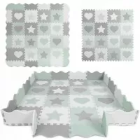 Covoras de joaca 150 X 150 cm Ricokids 7505 - Gri - Mint