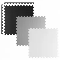 Covoras de joaca 180 x 180 cm Ricokids 7494 - Gri - Negru - Alb 