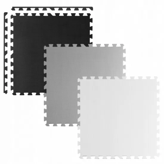 Covoras de joaca 180 x 180 cm Ricokids 7494 - Gri - Negru - Alb 