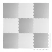 Covoras de joaca 180 x 180 cm Ricokids 7495 - Gri - Alb 