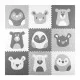 Covoras de joaca 180 X 180 cm Ricokids 7503 - Gri cu animalute Covoras de joaca 180 X 180 cm Ricokids 7503 - Gri cu animalute
