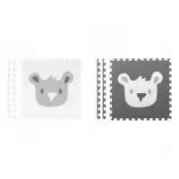Covoras de joaca 180 X 180 cm Ricokids 7503 - Gri cu animalute