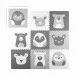 Covoras de joaca 180 X 180 cm Ricokids 7503 - Gri cu animalute Covoras de joaca 180 X 180 cm Ricokids 7503 - Gri cu animalute