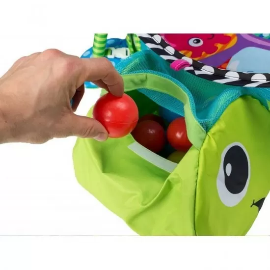 Salteluta de joaca cu bile Ecotoys 88967 Brosca Testoasa - Verde Salteluta de joaca cu bile Ecotoys 88967 Brosca Testoasa - Verde