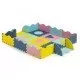 Covoras de joaca cu pereti 25 elemente ECOEVA008 - Multicolor