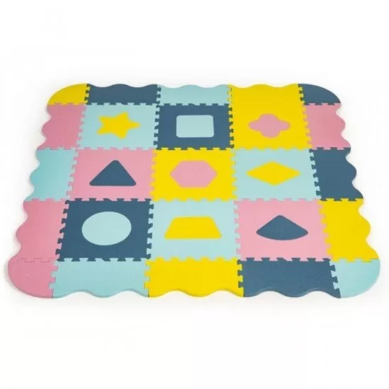 Covoras de joaca cu pereti 25 elemente ECOEVA008 - Multicolor