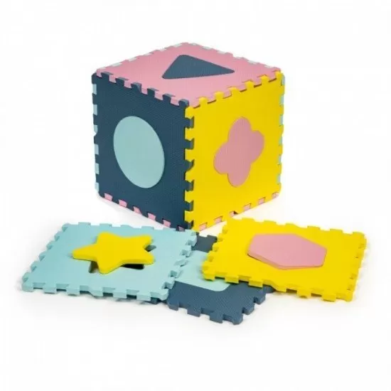 Covoras de joaca cu pereti 25 elemente ECOEVA008 - Multicolor