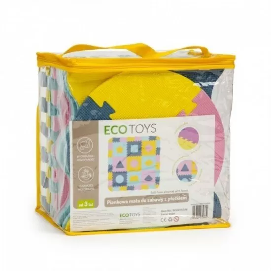 Covoras de joaca cu pereti 25 elemente ECOEVA008 - Multicolor