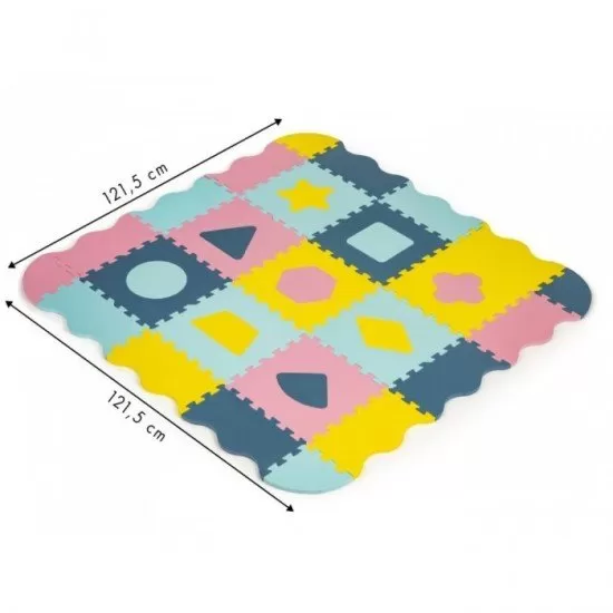 Covoras de joaca cu pereti 25 elemente ECOEVA008 - Multicolor