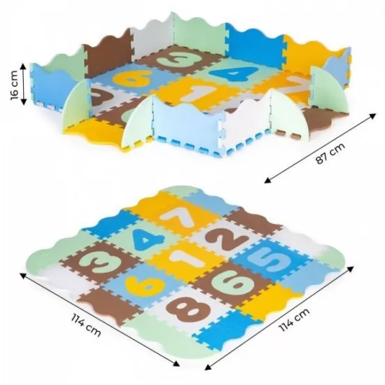 Salteluta de joaca din spuma EVA cu 25 de piese Ecotoys 32511 - Multicolor