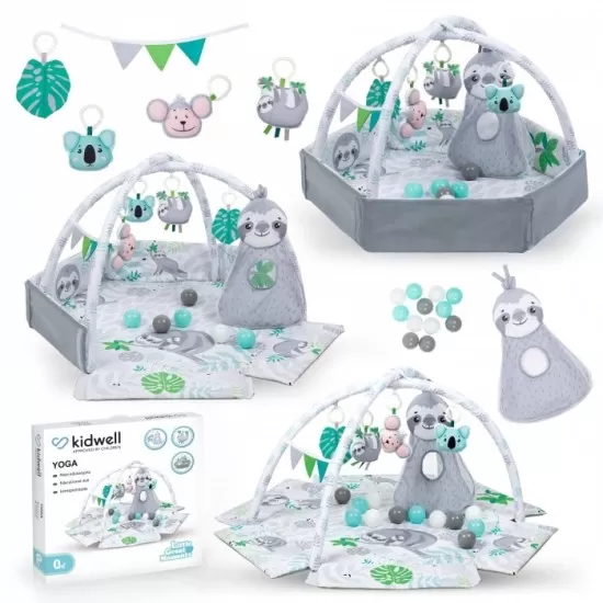 Salteluta de joaca interactiva Kidwell Yoga - Gray Salteluta de joaca interactiva Kidwell Yoga - Gray