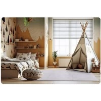 Salteluta de joaca multifunctionala tip puzzle, 6 piese, 180 x 120 cm, Massido 650100 - Gri