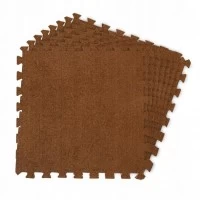 Salteluta de joaca multifunctionala tip puzzle, 6 piese, 180 x 120 cm, Massido 650102 - Maro