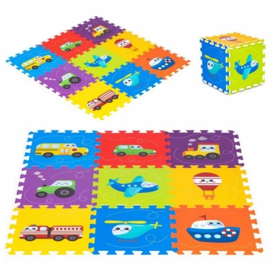 Salteluta de joaca pentru copii 86 x 86 x 1 cm IPlay 0392 - Vehicule Salteluta de joaca pentru copii 86 x 86 x 1 cm IPlay 0392 - Vehicule