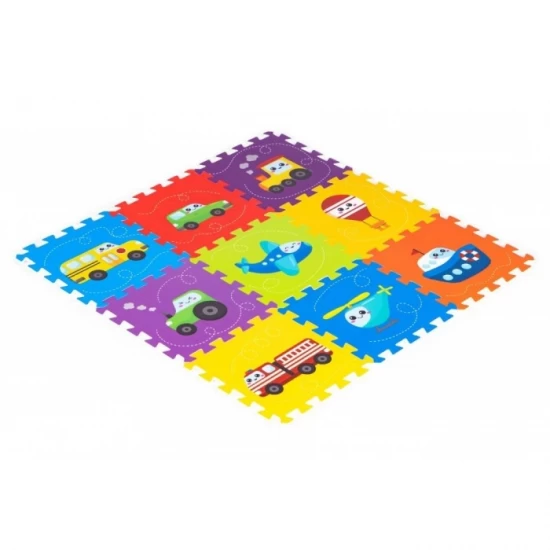 Salteluta de joaca pentru copii 86 x 86 x 1 cm IPlay 0392 - Vehicule Salteluta de joaca pentru copii 86 x 86 x 1 cm IPlay 0392 - Vehicule