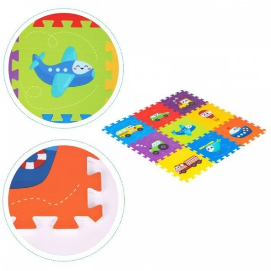 Salteluta de joaca pentru copii 86 x 86 x 1 cm IPlay 0392 - Vehicule Salteluta de joaca pentru copii 86 x 86 x 1 cm IPlay 0392 - Vehicule