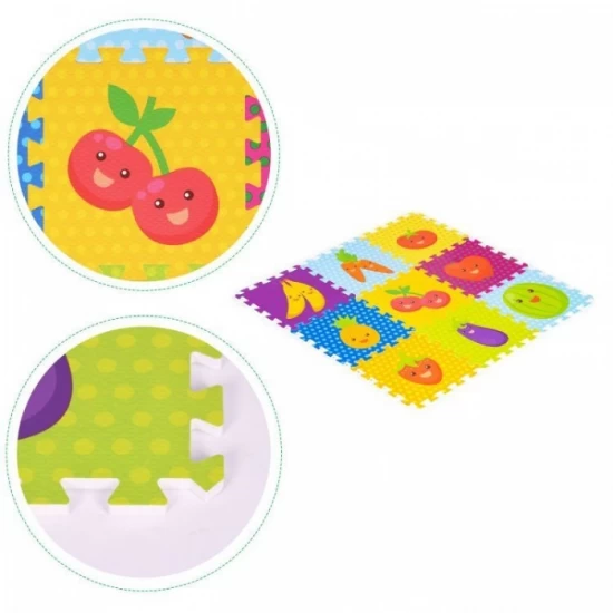 Salteluta de joaca pentru copii 86 x 86 x 1 cm IPlay 0393 - Fructe si legume Salteluta de joaca pentru copii 86 x 86 x 1 cm IPlay 0393 - Fructe si legume