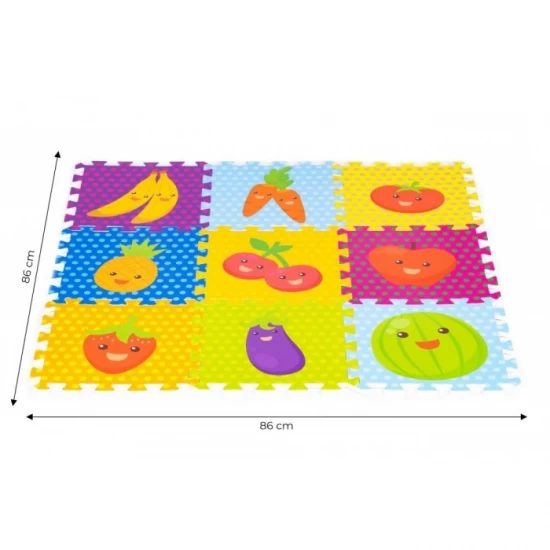 Salteluta de joaca pentru copii 86 x 86 x 1 cm IPlay 0393 - Fructe si legume Salteluta de joaca pentru copii 86 x 86 x 1 cm IPlay 0393 - Fructe si legume
