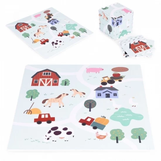 Salteluta de joaca pentru copii 90.5 x 90.5 x 1 cm ECOEVA020 - Ferma
