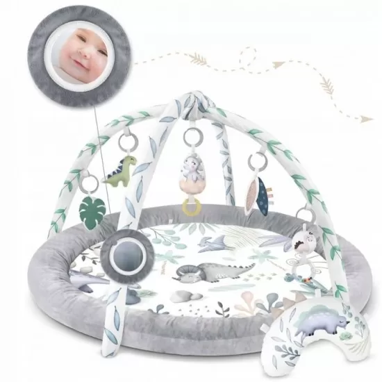 Salteluta de joaca pentru copii Nukido Dino 730200 - Gri Salteluta de joaca pentru copii Nukido Dino 730200 - Gri