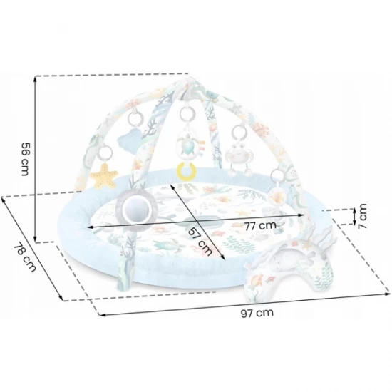 Salteluta de joaca pentru copii Nukido Ocean 730201 - Albastru Salteluta de joaca pentru copii Nukido Ocean 730201 - Albastru