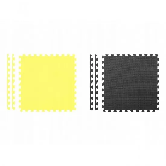 Salteluta de joaca tip puzzle 180 X 180 cm Ricokids 7497 - Galben - Gri - Negru