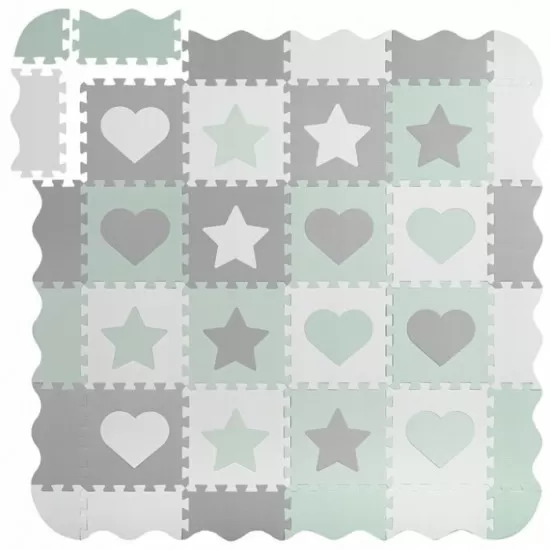 Salteluta de joaca tip puzzle cu 16 elemente pentru copii, 151 x 151 cm, Ricokids 738100 - Mint Salteluta de joaca tip puzzle cu 16 elemente pentru copii, 151 x 151 cm, Ricokids 738100 - Mint