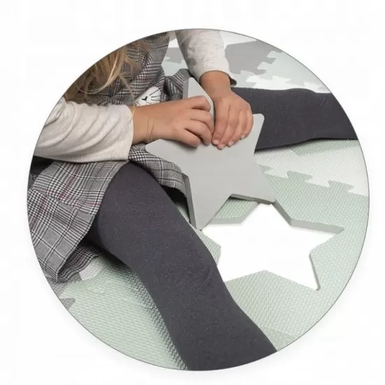 Salteluta de joaca tip puzzle cu 16 elemente pentru copii, 151 x 151 cm, Ricokids 738100 - Mint Salteluta de joaca tip puzzle cu 16 elemente pentru copii, 151 x 151 cm, Ricokids 738100 - Mint