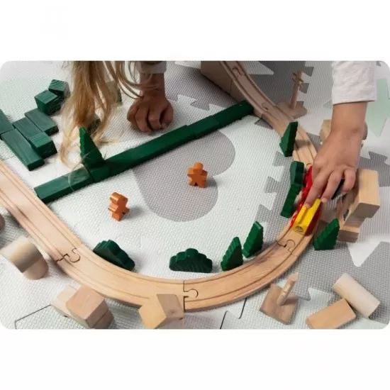 Salteluta de joaca tip puzzle cu 16 elemente pentru copii, 151 x 151 cm, Ricokids 738100 - Mint Salteluta de joaca tip puzzle cu 16 elemente pentru copii, 151 x 151 cm, Ricokids 738100 - Mint