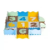 Salteluta de joaca tip puzzle cu pereti, 25 elemente, Ecotoys 3255 - Multicolor
