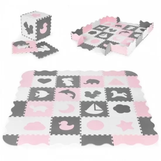 Salteluta de joaca tip puzzle cu pereti, 36 elemente, Ecotoys ECOEVA013