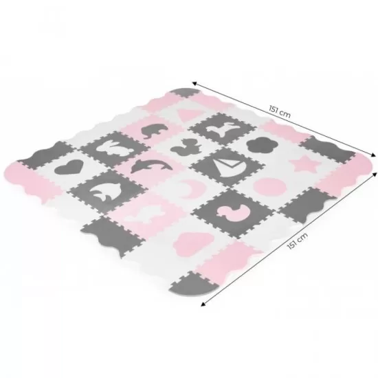 Salteluta de joaca tip puzzle cu pereti, 36 elemente, Ecotoys ECOEVA013