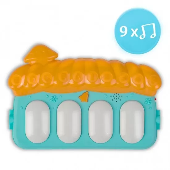 Salteluta de joaca XXL, pian cu 9 melodii si 5 jucarii Ricokids multicolora Salteluta de joaca XXL, pian cu 9 melodii si 5 jucarii Ricokids multicolora